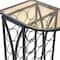 Sorbus 18-Bottle Metal Wine Stand with Glass Top